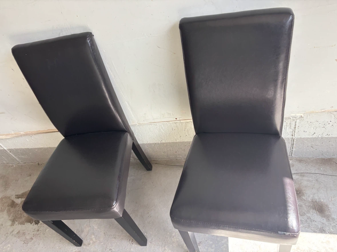 Set of 2 Dark Brown Dining Chairs