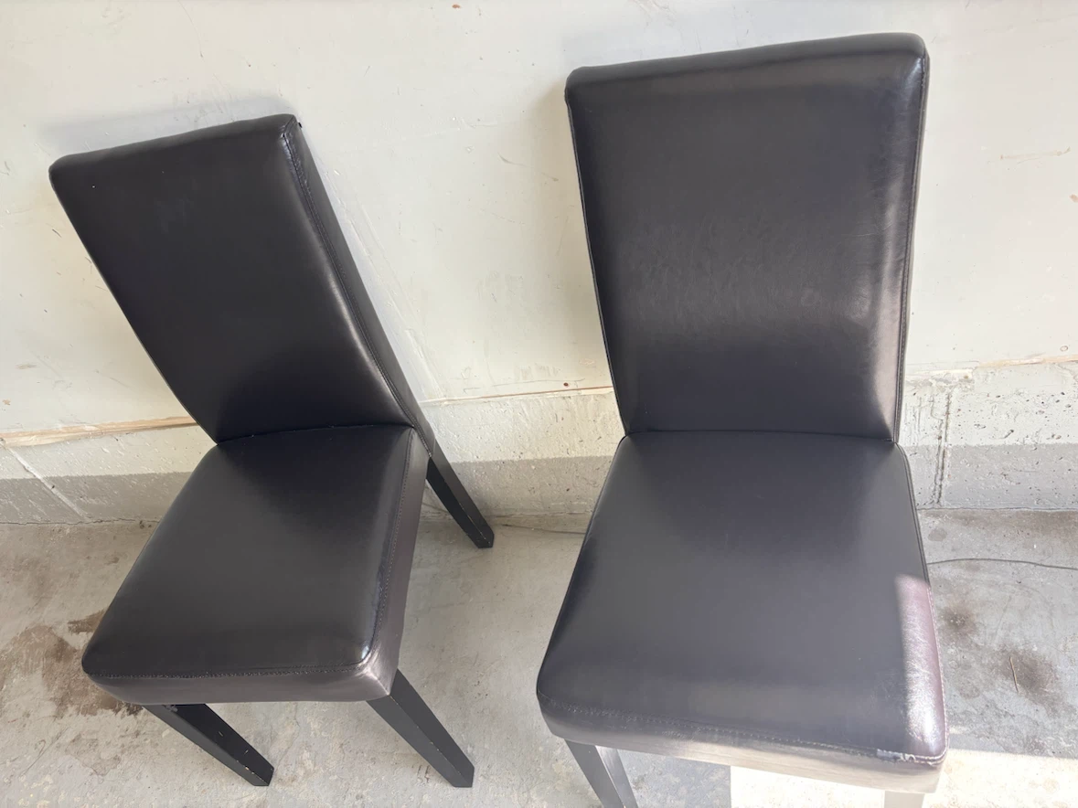 Set of 2 Dark Brown Dining Chairs - photo 2