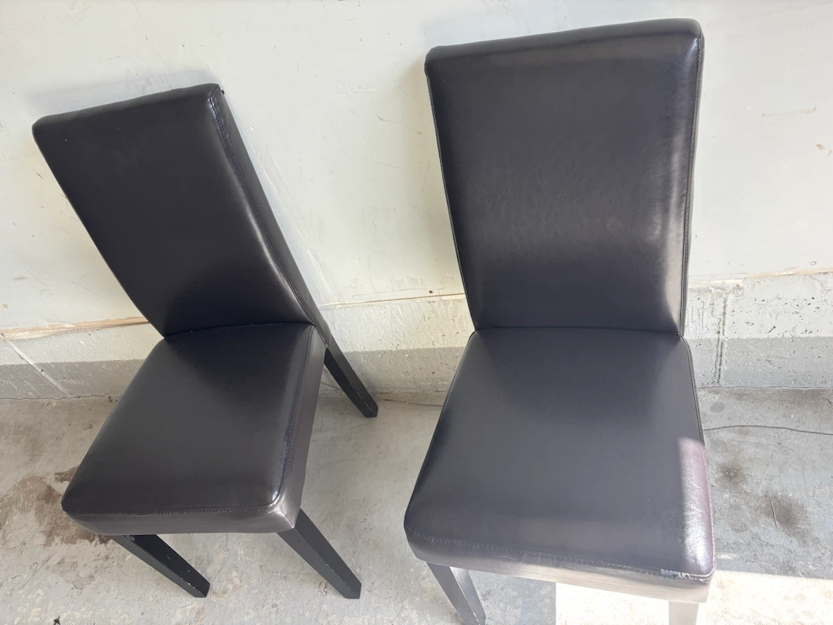 Set of 2 Dark Brown Dining Chairs - photo 3