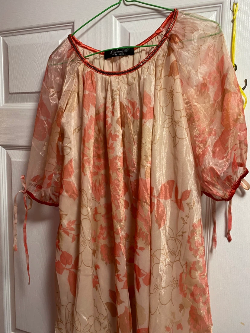 Sheer Floral Tunic Top