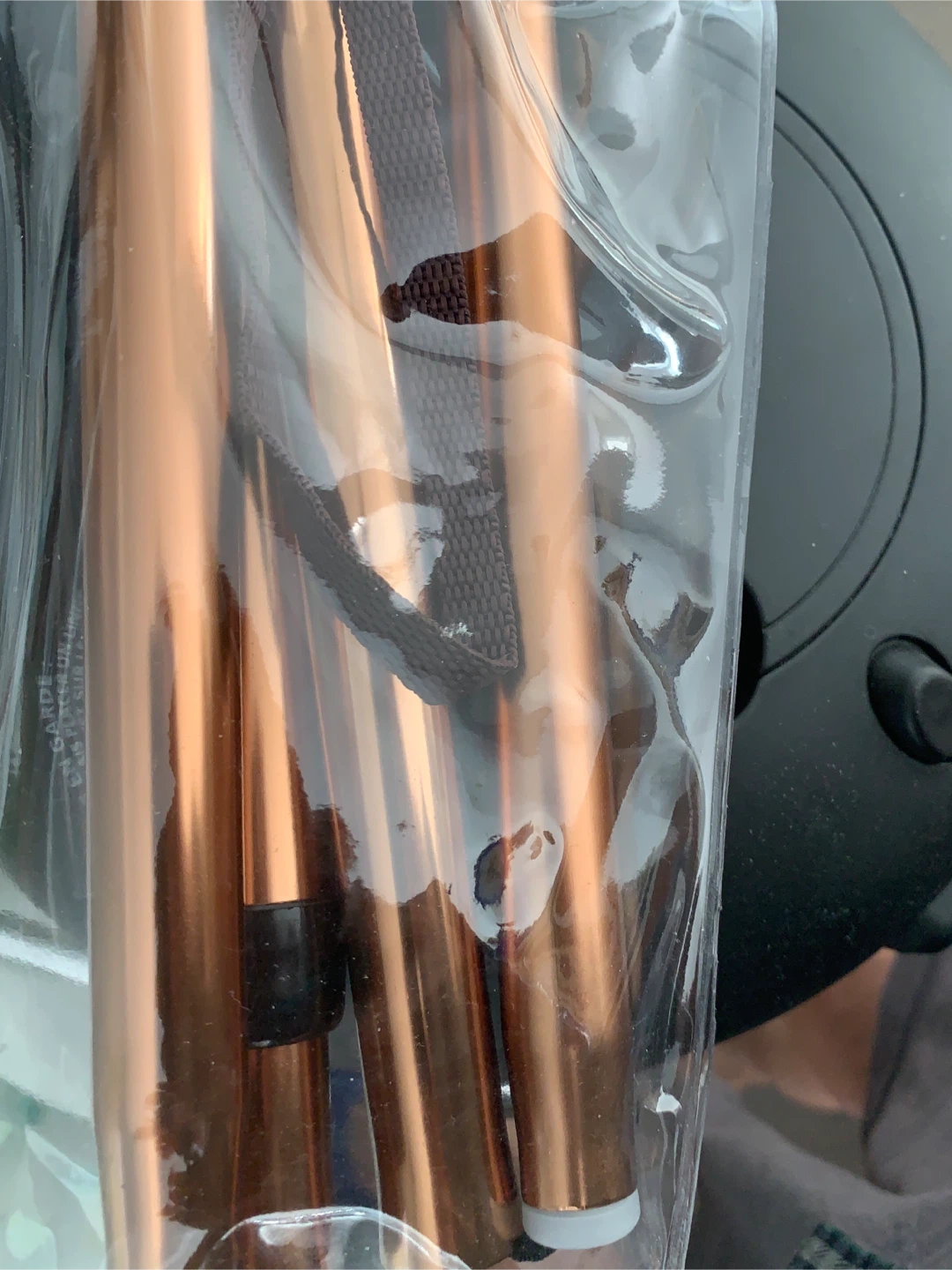 Copper aluminum folding walking stick
