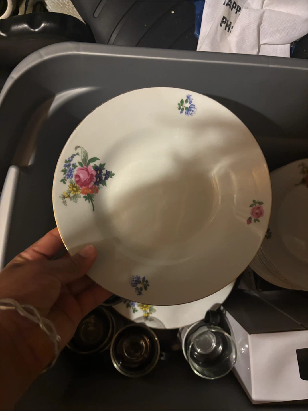 Vintage Floral Dinner Plates