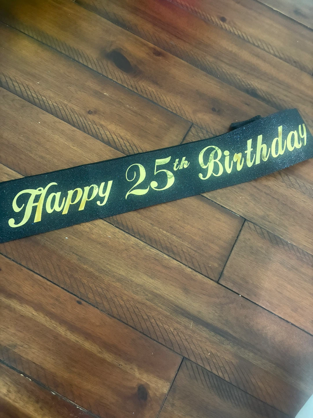 Happy 25th Birthday Banner and Cake Topper Set - photo 3