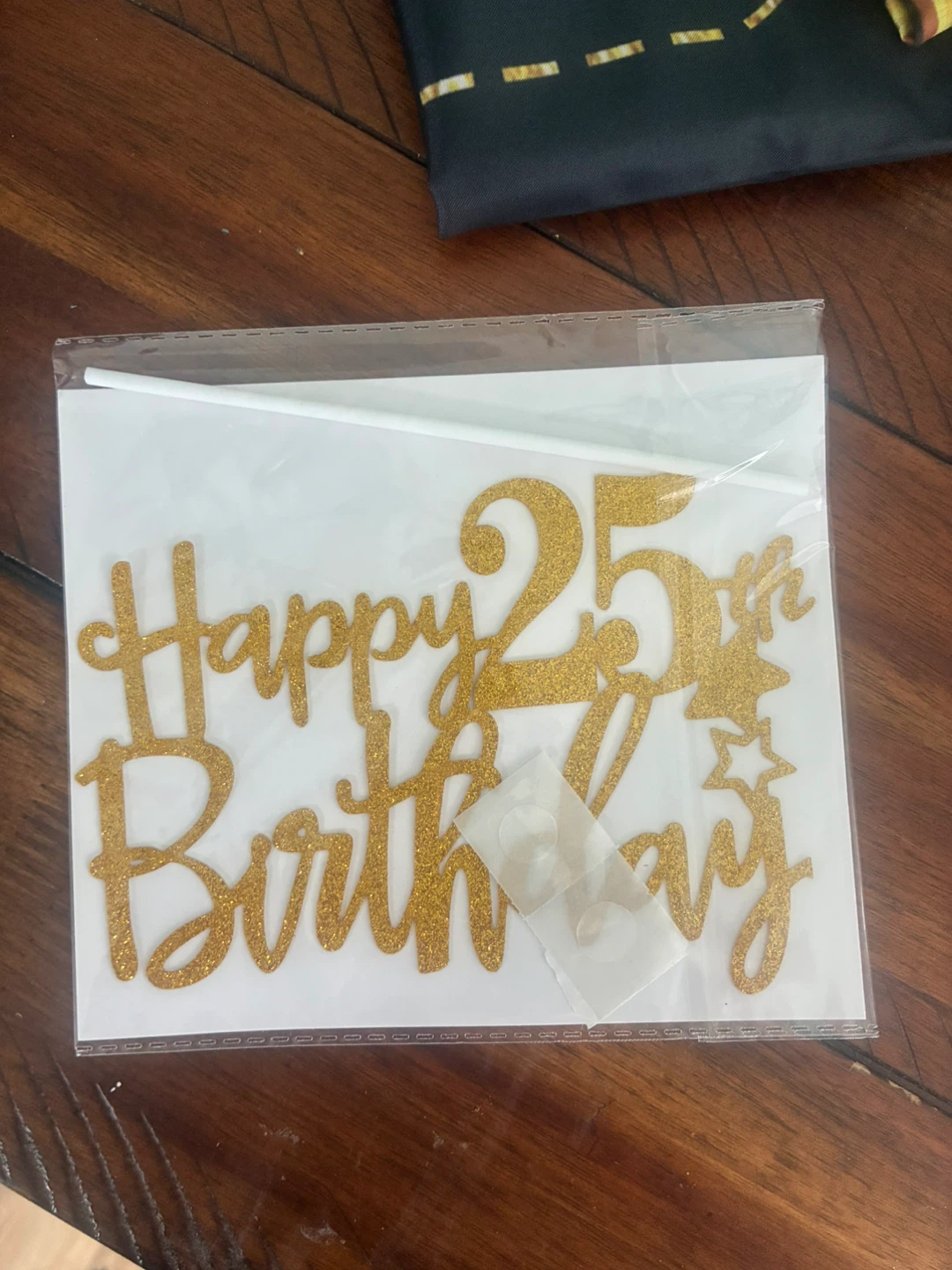 Happy 25th Birthday Banner and Cake Topper Set - photo 5