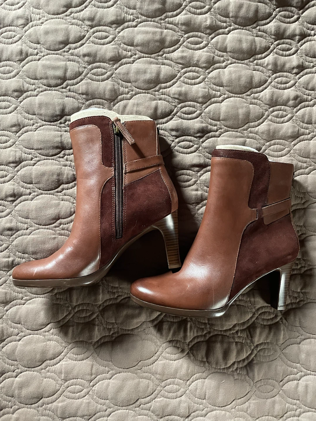 Naturalizer Brown Leather Ankle Boots
