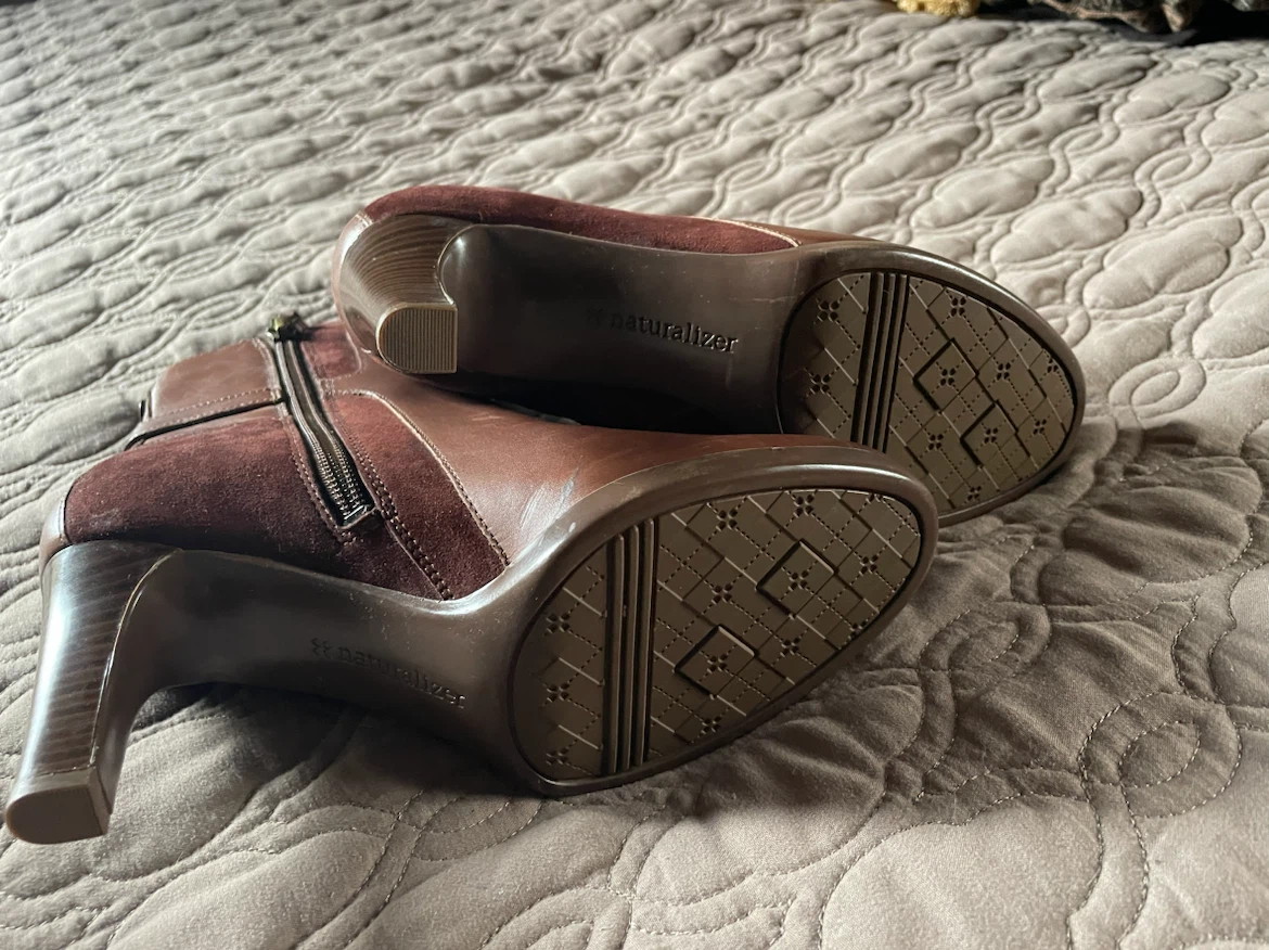 Naturalizer Brown Leather Ankle Boots - photo 2
