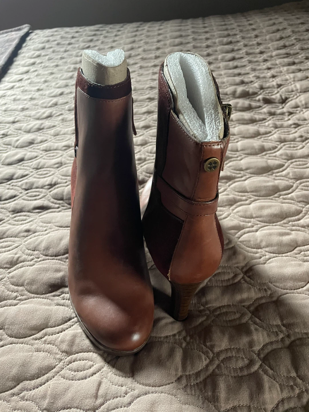 Naturalizer Brown Leather Ankle Boots - photo 4