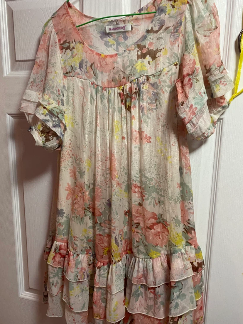 HAIQOIER Floral Dress - Size L - photo 2