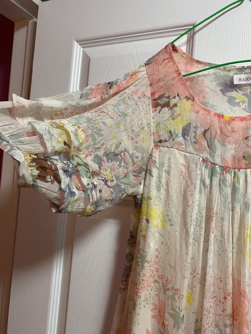 HAIQOIER Floral Dress - Size L - photo 4