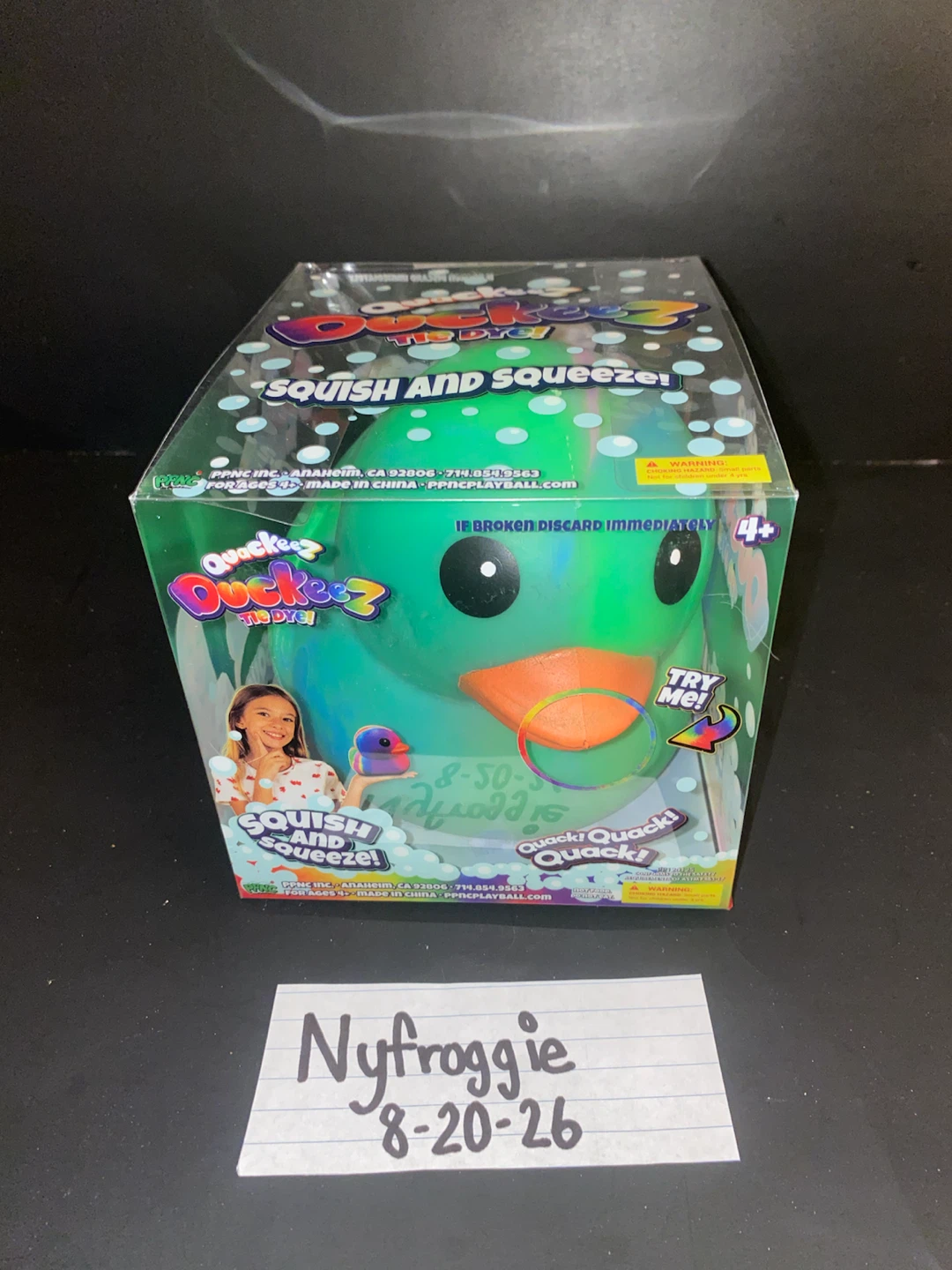 Quackeez Duckeez Tie Dye Squishy Ball Toy