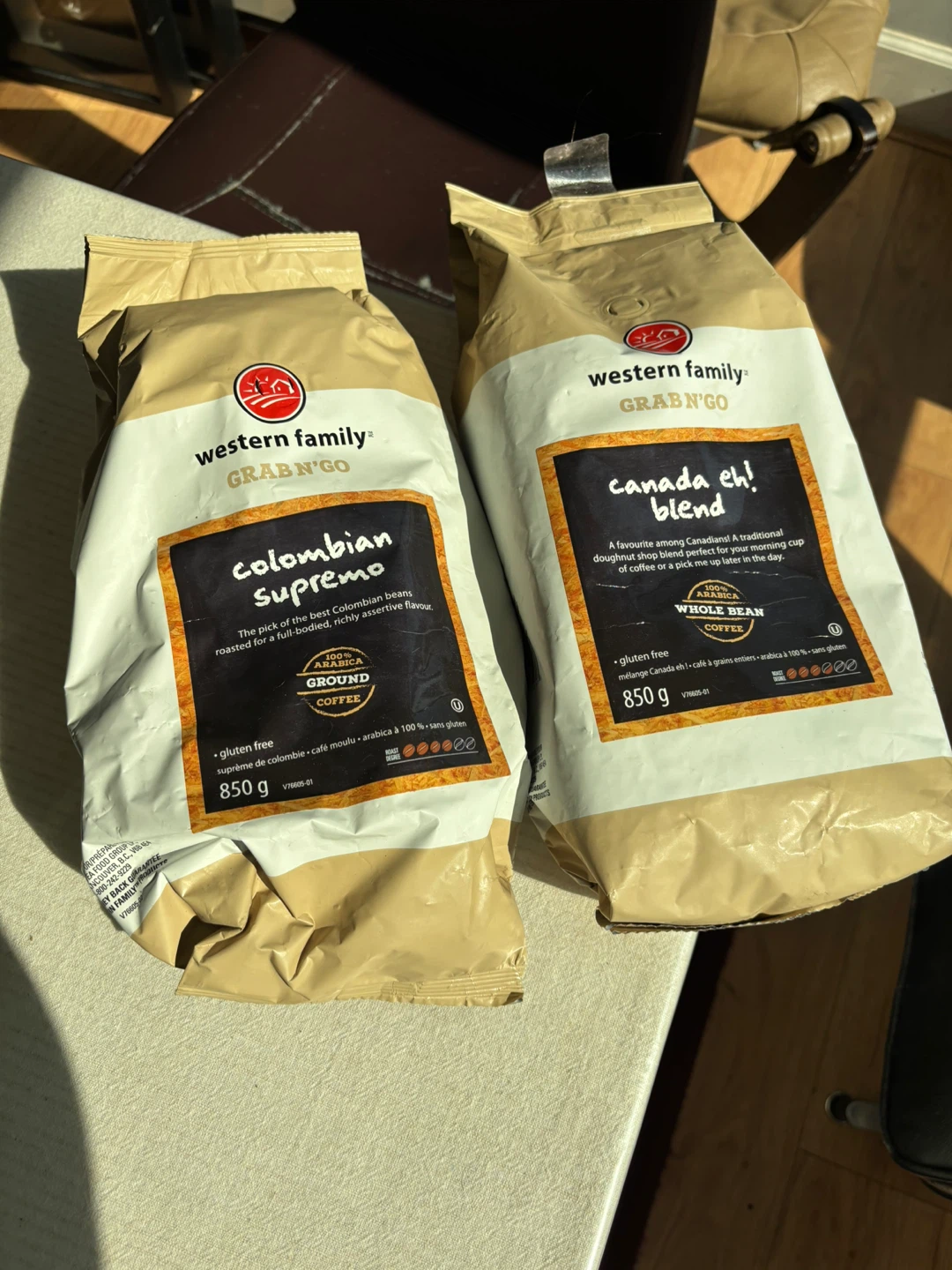 $15 each Colombian Supremo & Canada Eh! Blend Ground Coffee