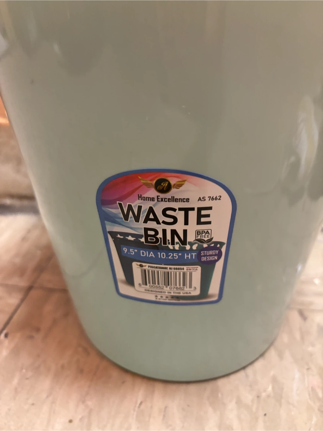Home Excellence Waste Bin - Light Blue - photo 2
