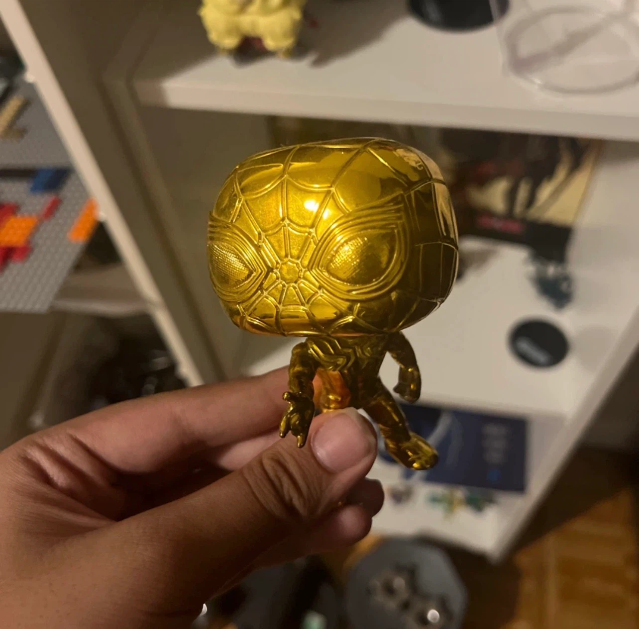 Funko Pop! Marvel Spider-Man (Gold Chrome) Figure