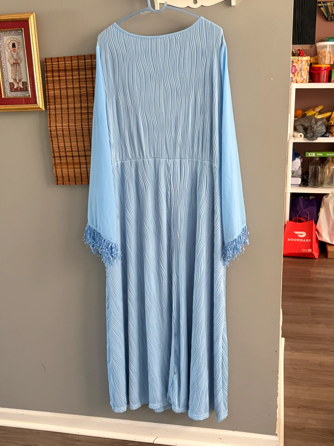 Light Blue Pleated Maxi Dress Size 4X Brand New - photo 5