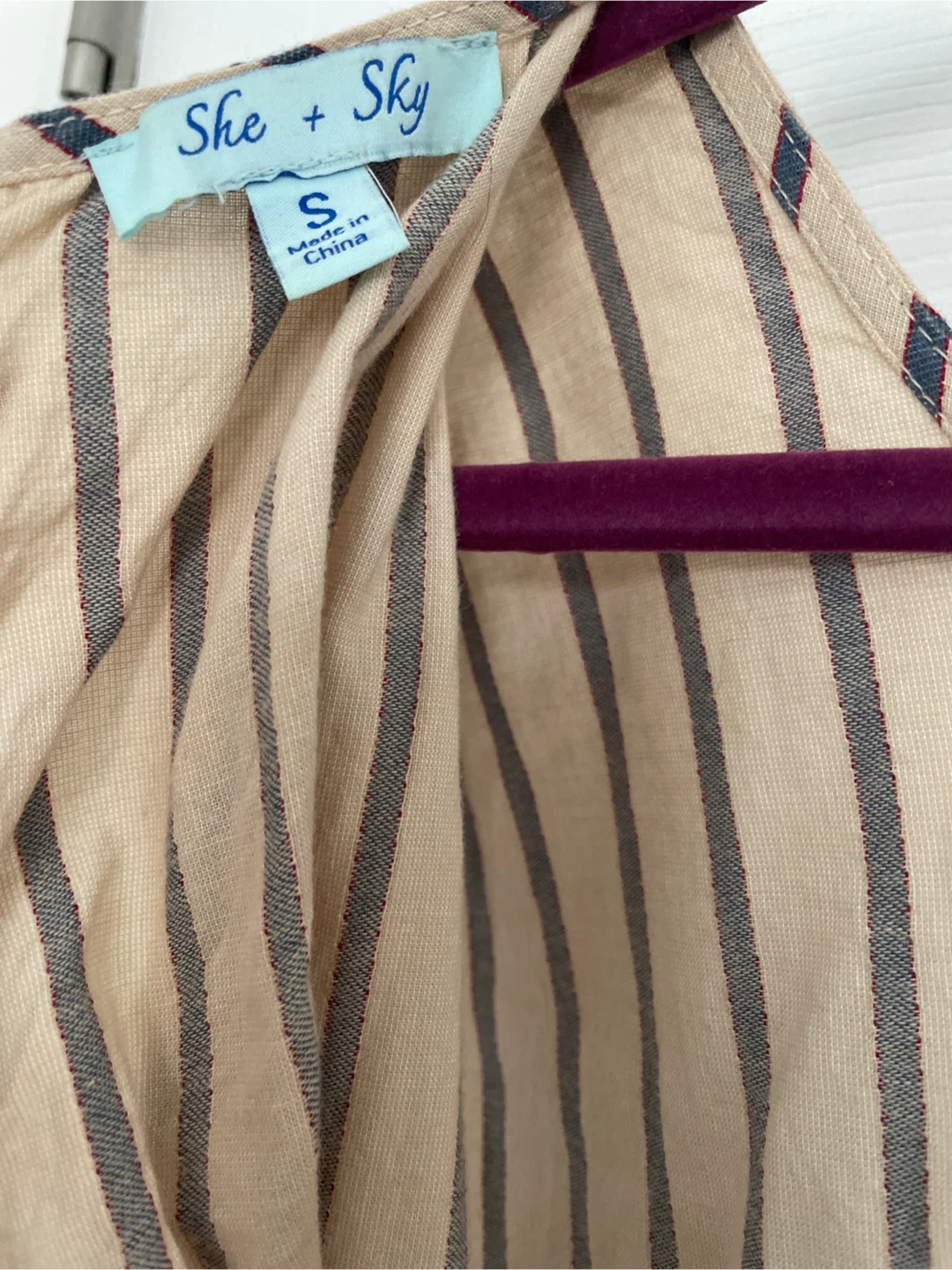 She + Sky Striped Jumpsuit - Size S - photo 4
