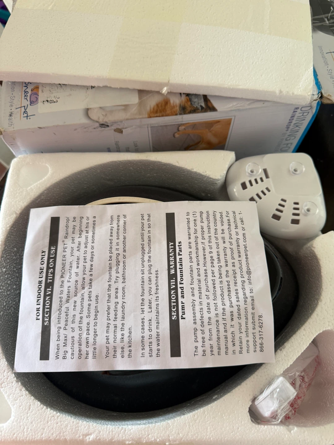 Pioneer Pet Raindrop Ceramic Drinking Fountain - photo 2