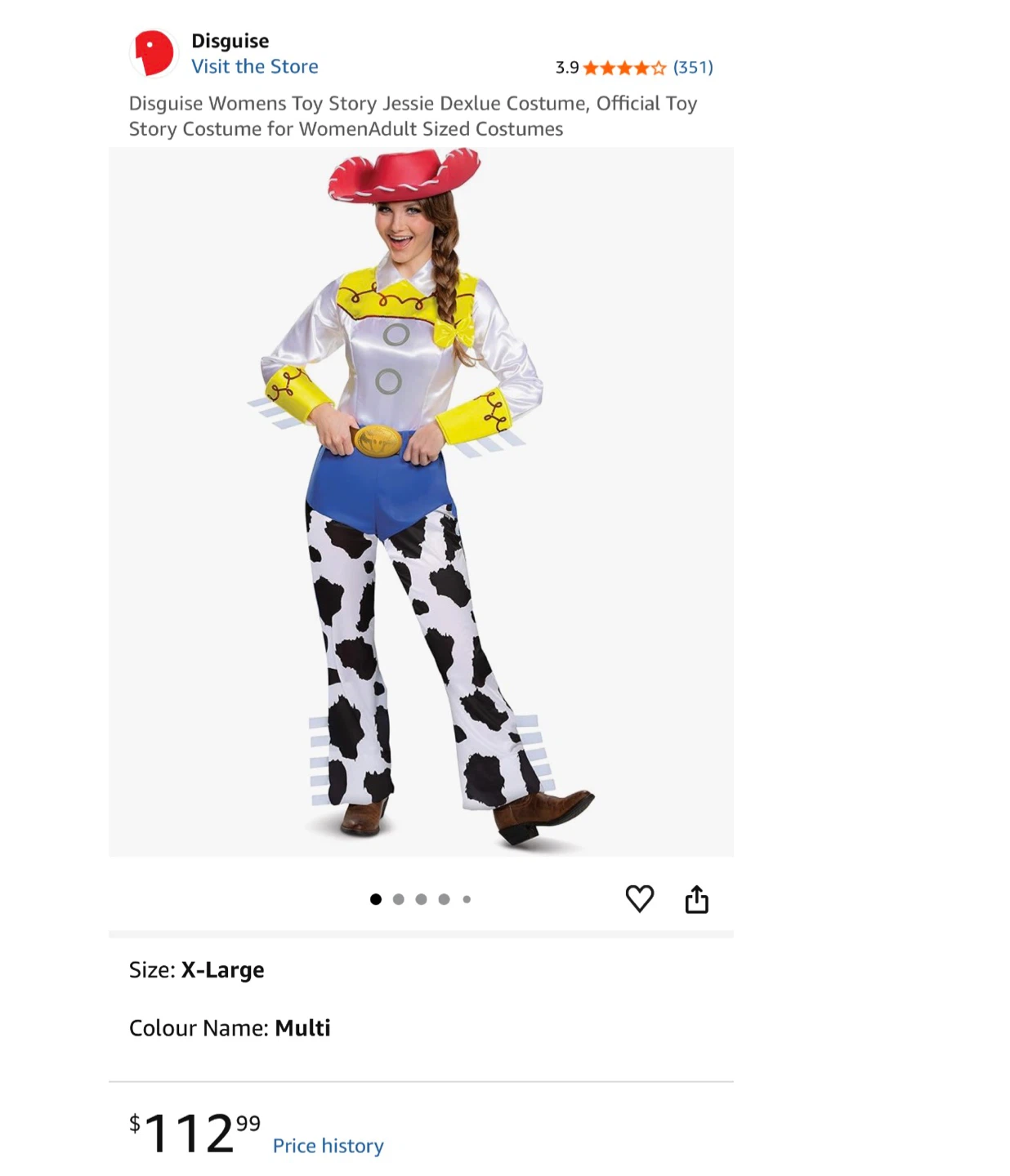 Disguise Toy Story Jessie Deluxe Costume XL - photo 3