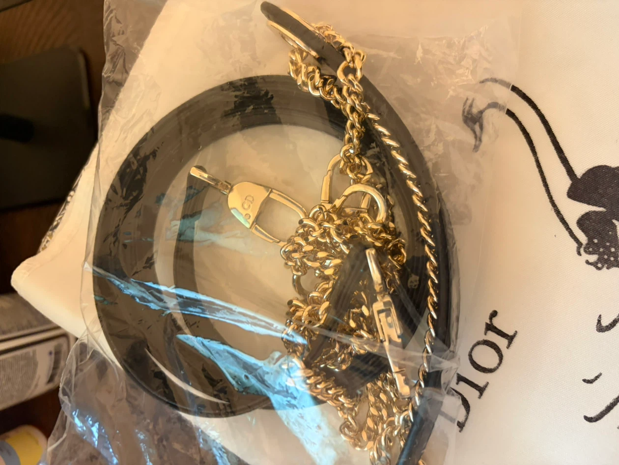 Christian Dior Black Quilted Lady Dior Bag with Scarf - photo 4