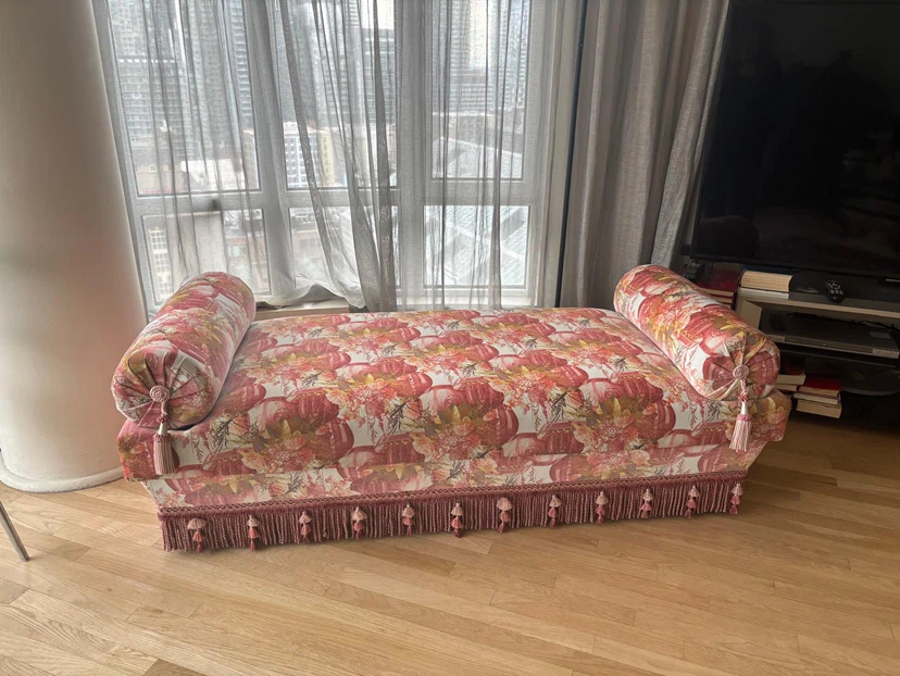 Decorative Bench with Floral Pattern and Tassels - photo 2