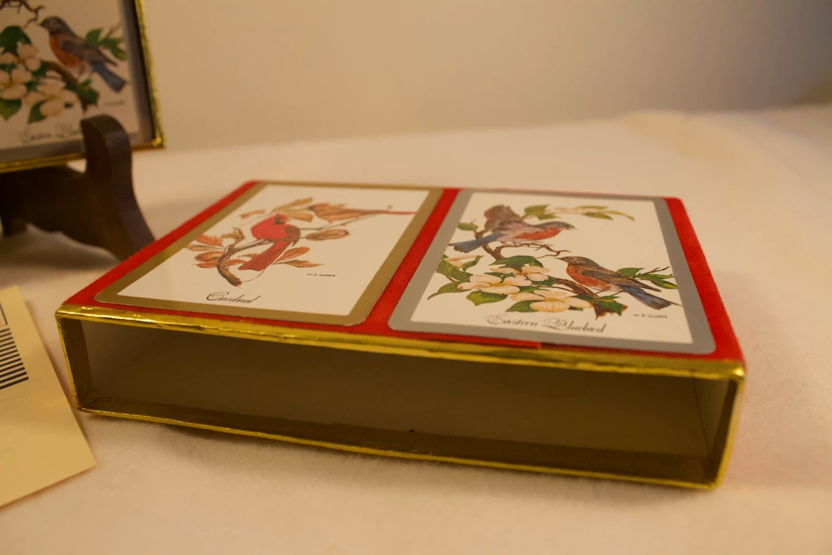 Vintage Playing Card Set Featuring Birds and rare Ephemera - photo 3
