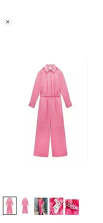 Zara Barbie Pink Jumpsuit Small
