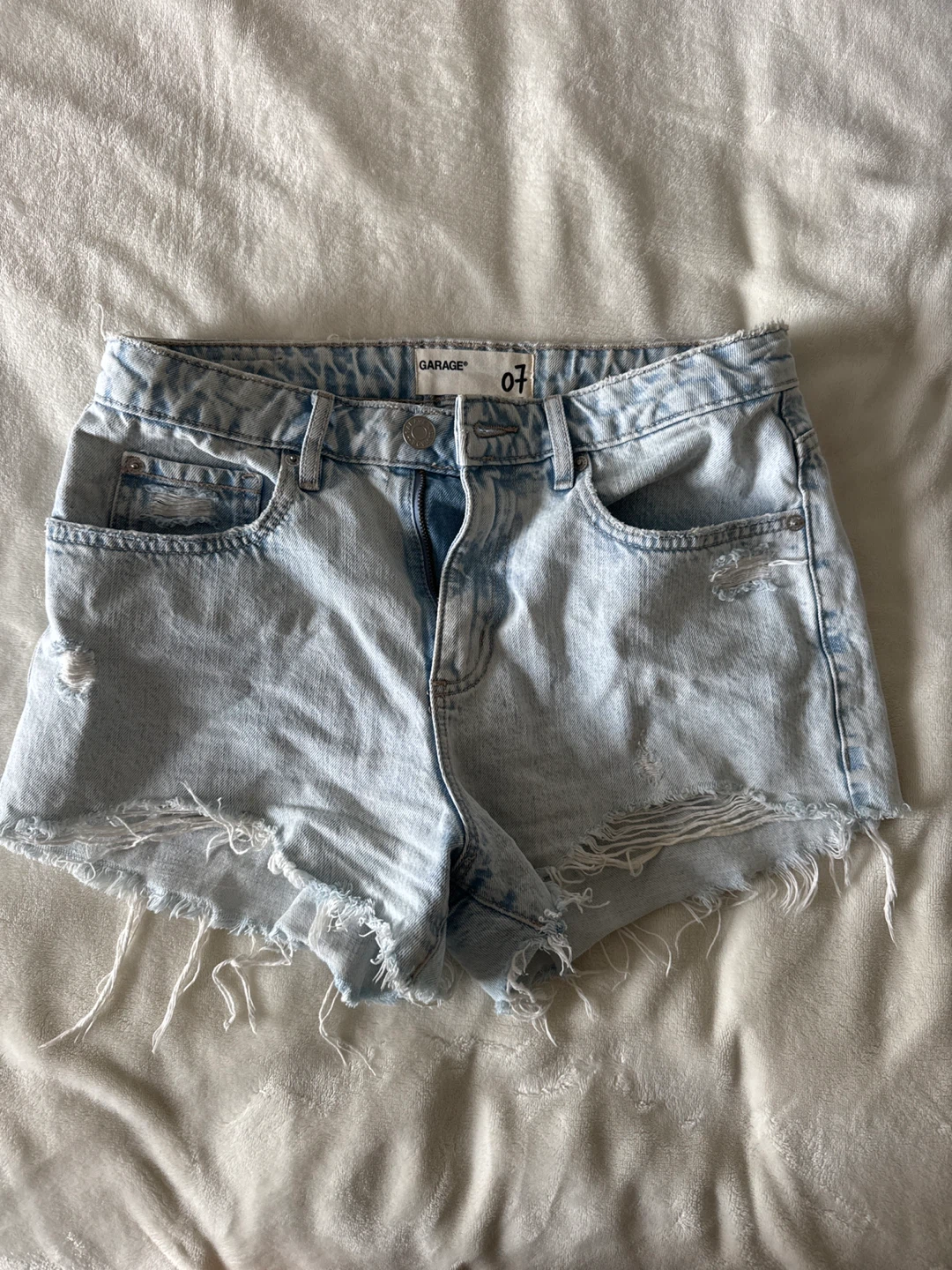 Garage Light Blue Denim Shorts