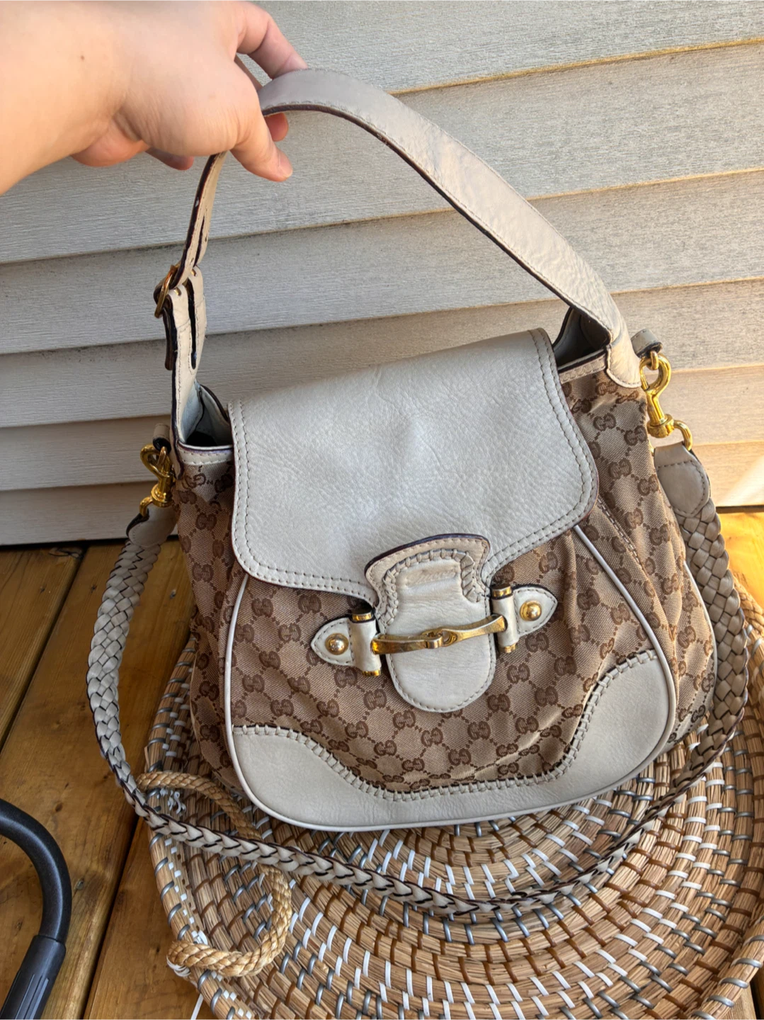 Unique Vintage  gucci horsebit bag