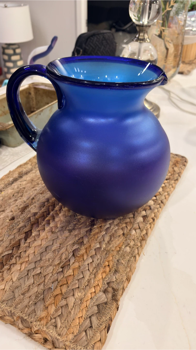 Blue Glass Pitcher - photo 3