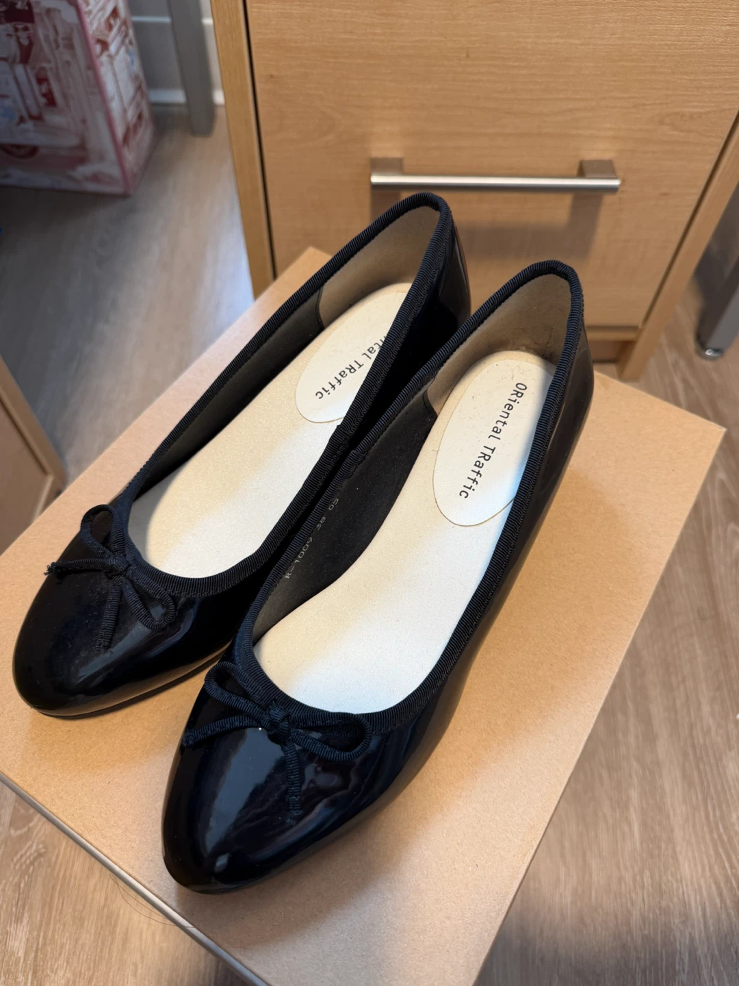 Oriental Traffic Black Patent Ballet Flats