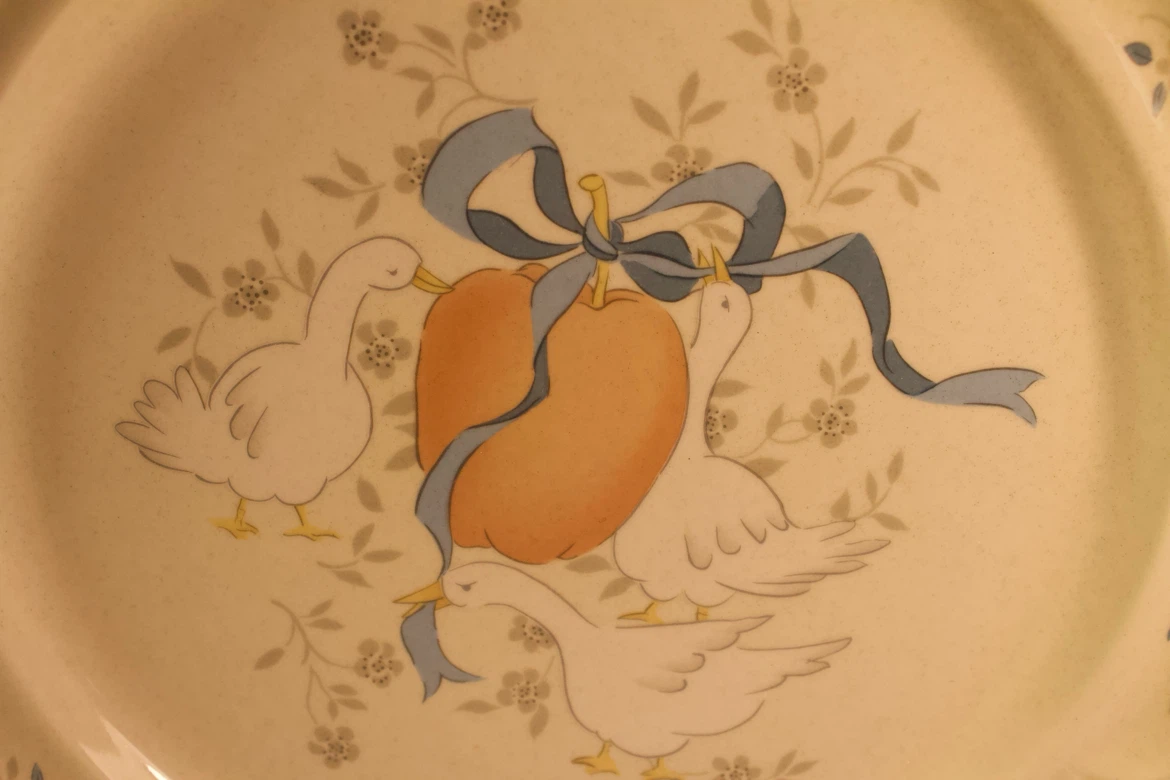 Vintage Illustrative Swan Serving Platter Plate - photo 3