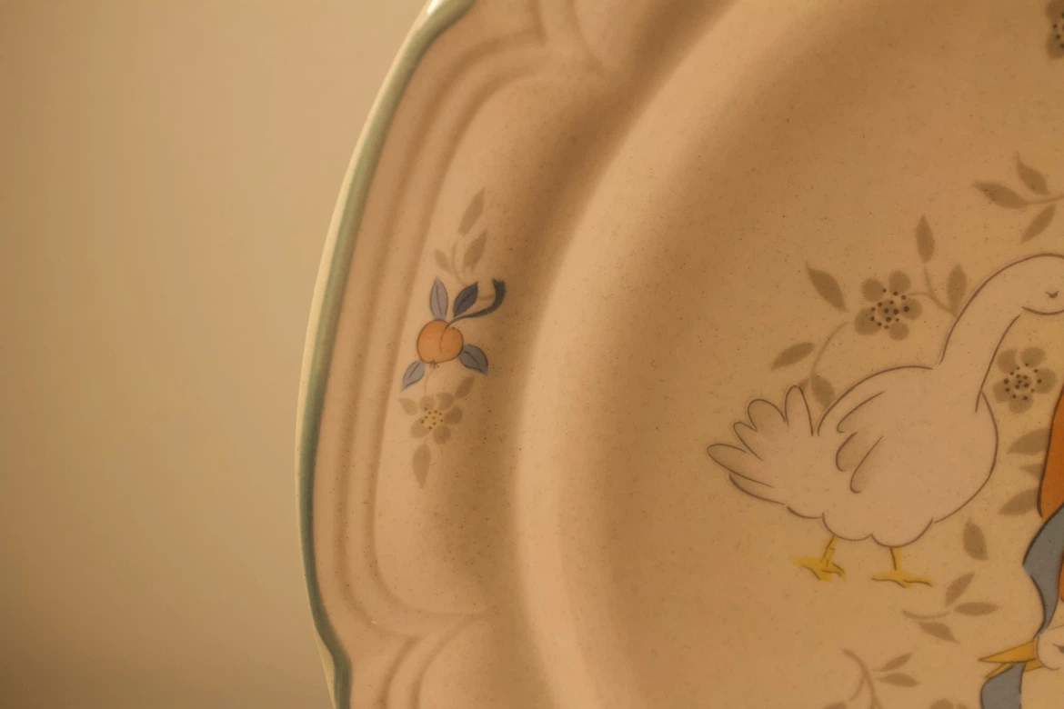 Vintage Illustrative Swan Serving Platter Plate - photo 4