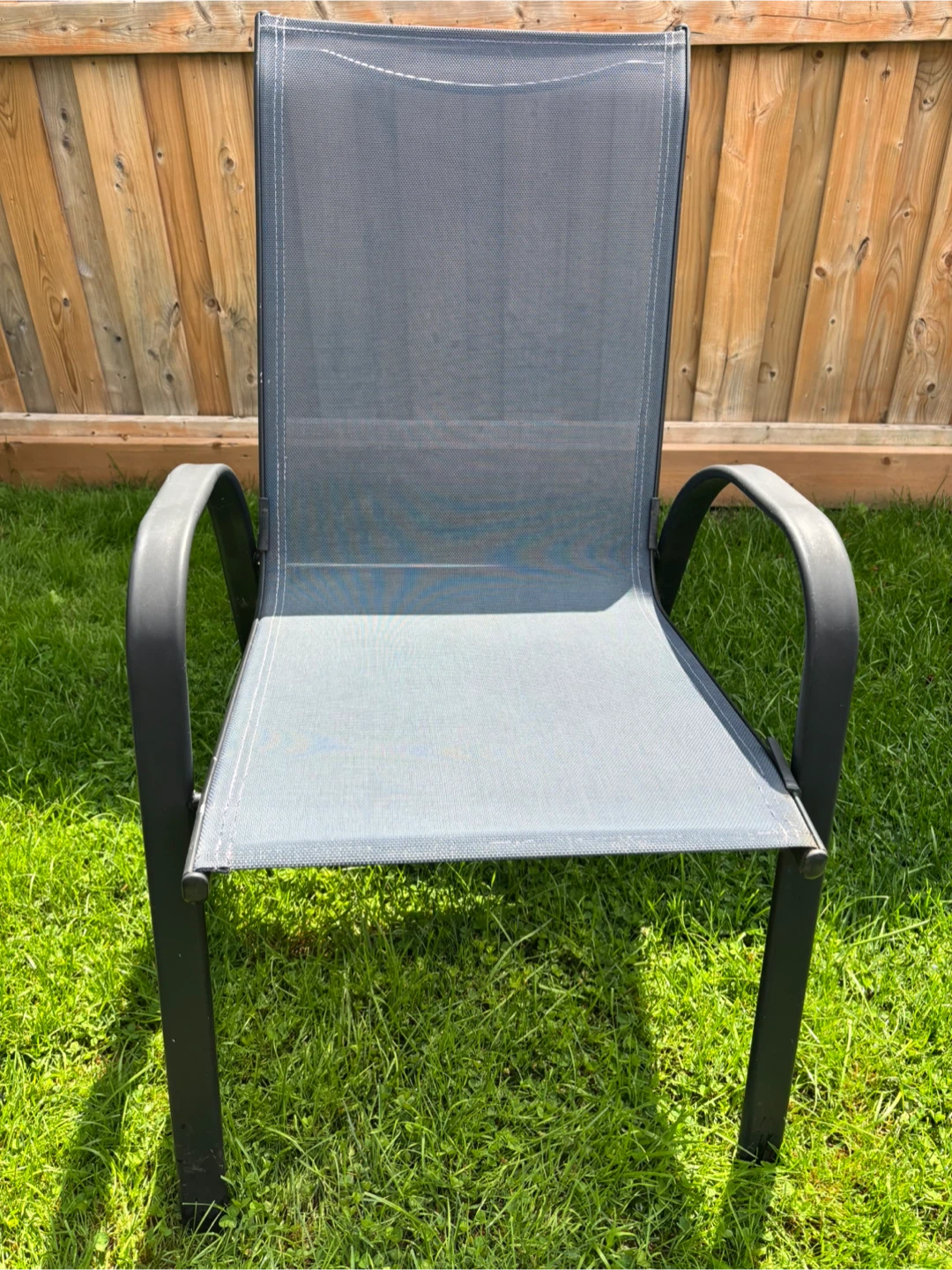 Set of 4 Blue Patio Chairs - photo 5