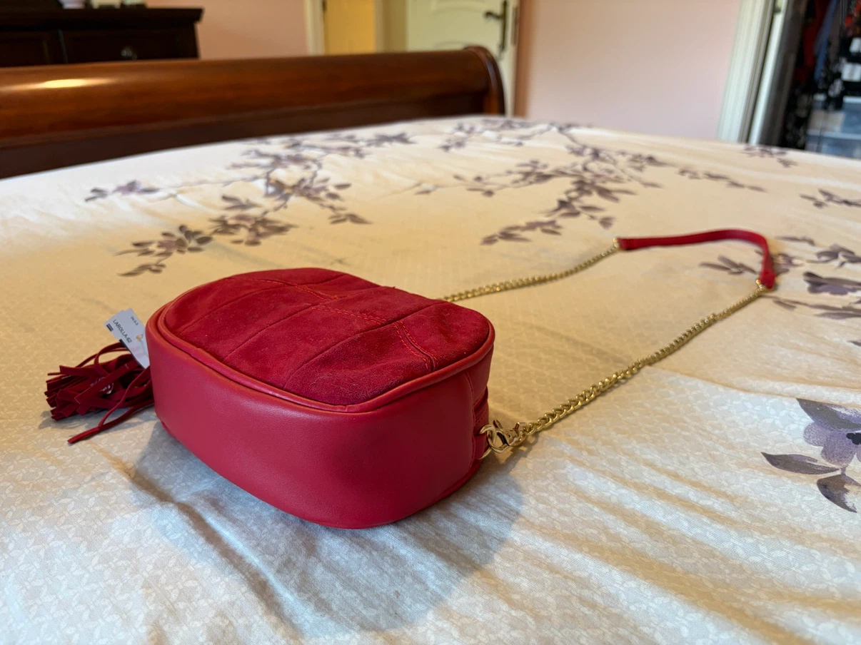 Red crossbody purse with tassel - photo 2