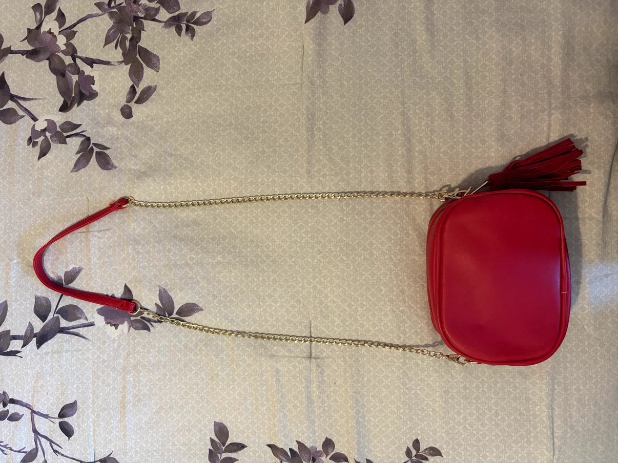 Red crossbody purse with tassel - photo 3