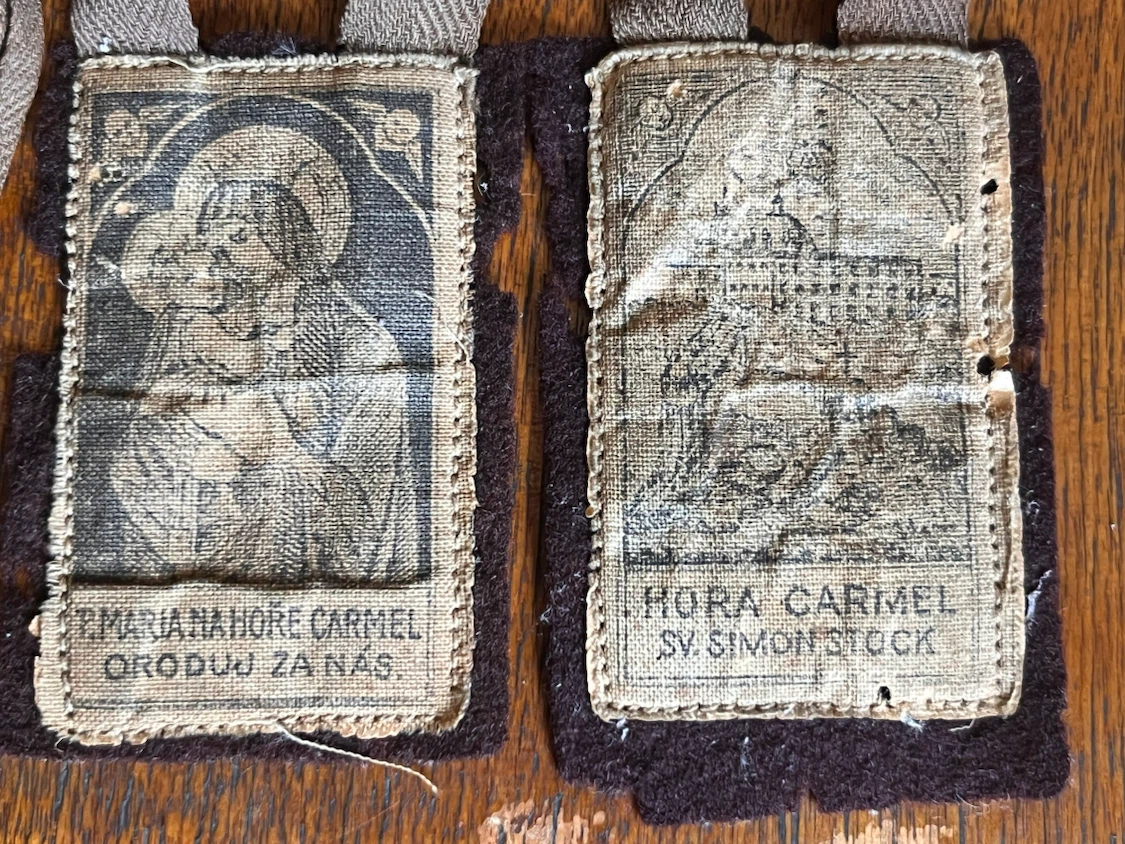Antique Polish Catholic Brown Scapular