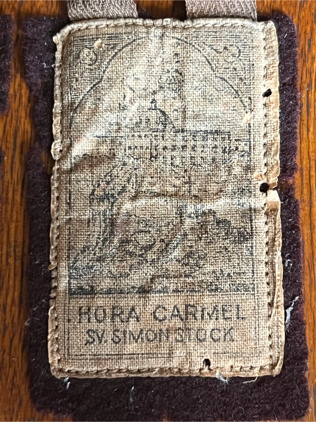 Antique Polish Catholic Brown Scapular - photo 4