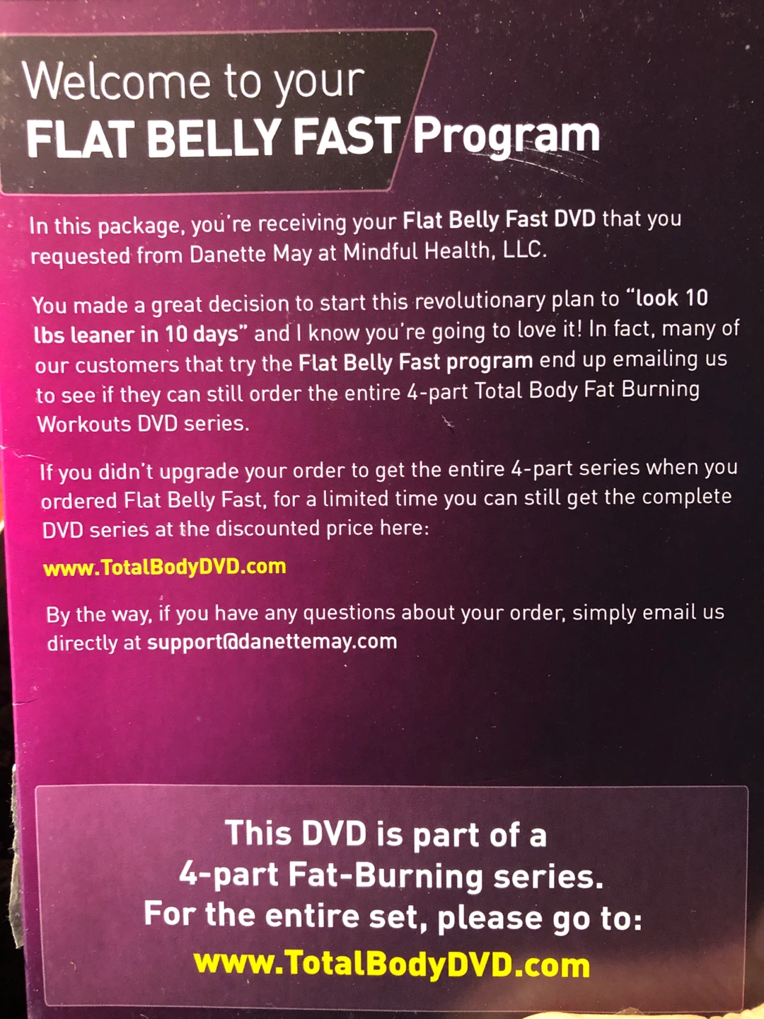 Danette May Flat Belly Fast DVD - photo 3
