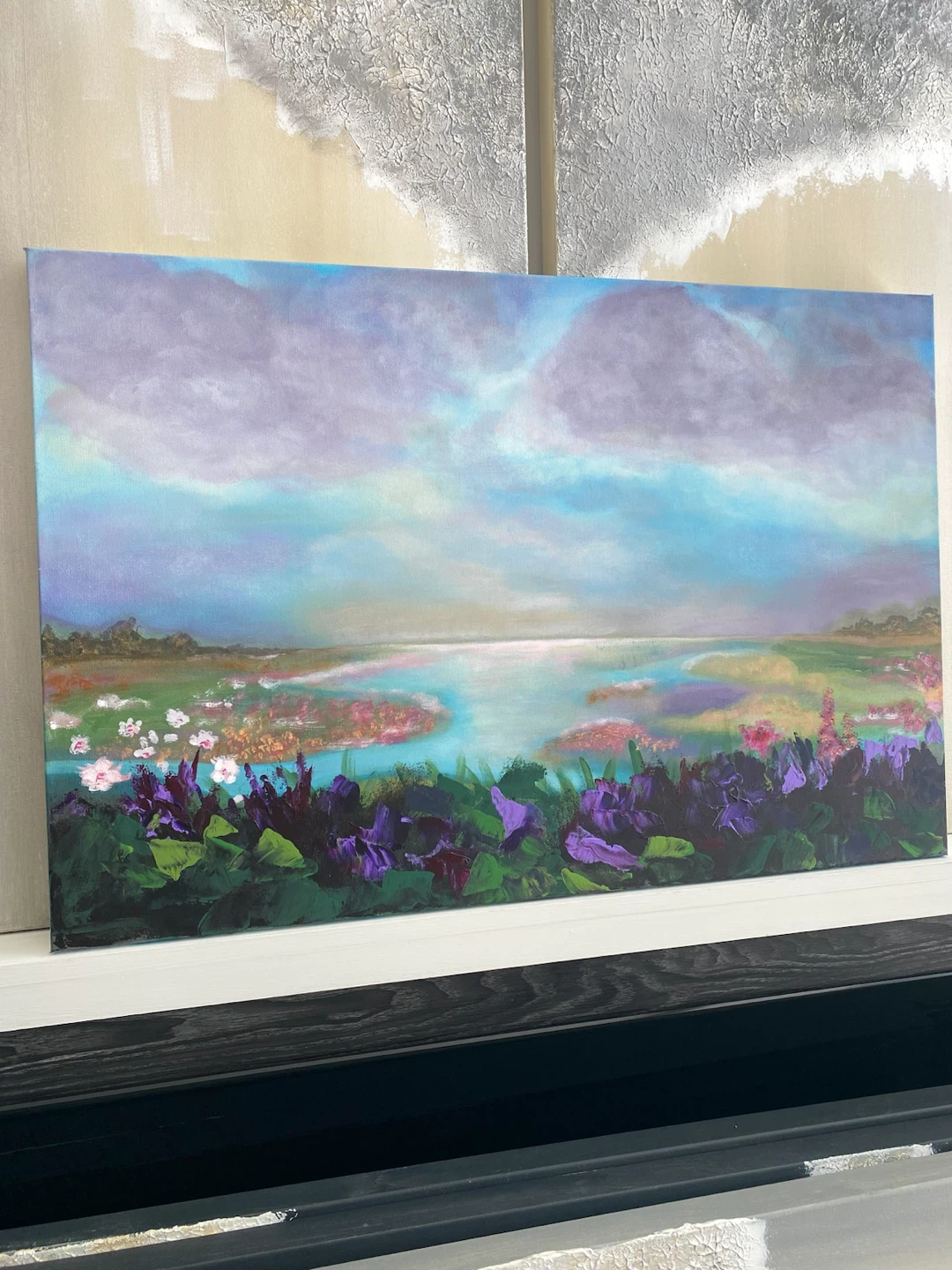 Original Painting Ethereal Abstract Floral Landscape Art - photo 2
