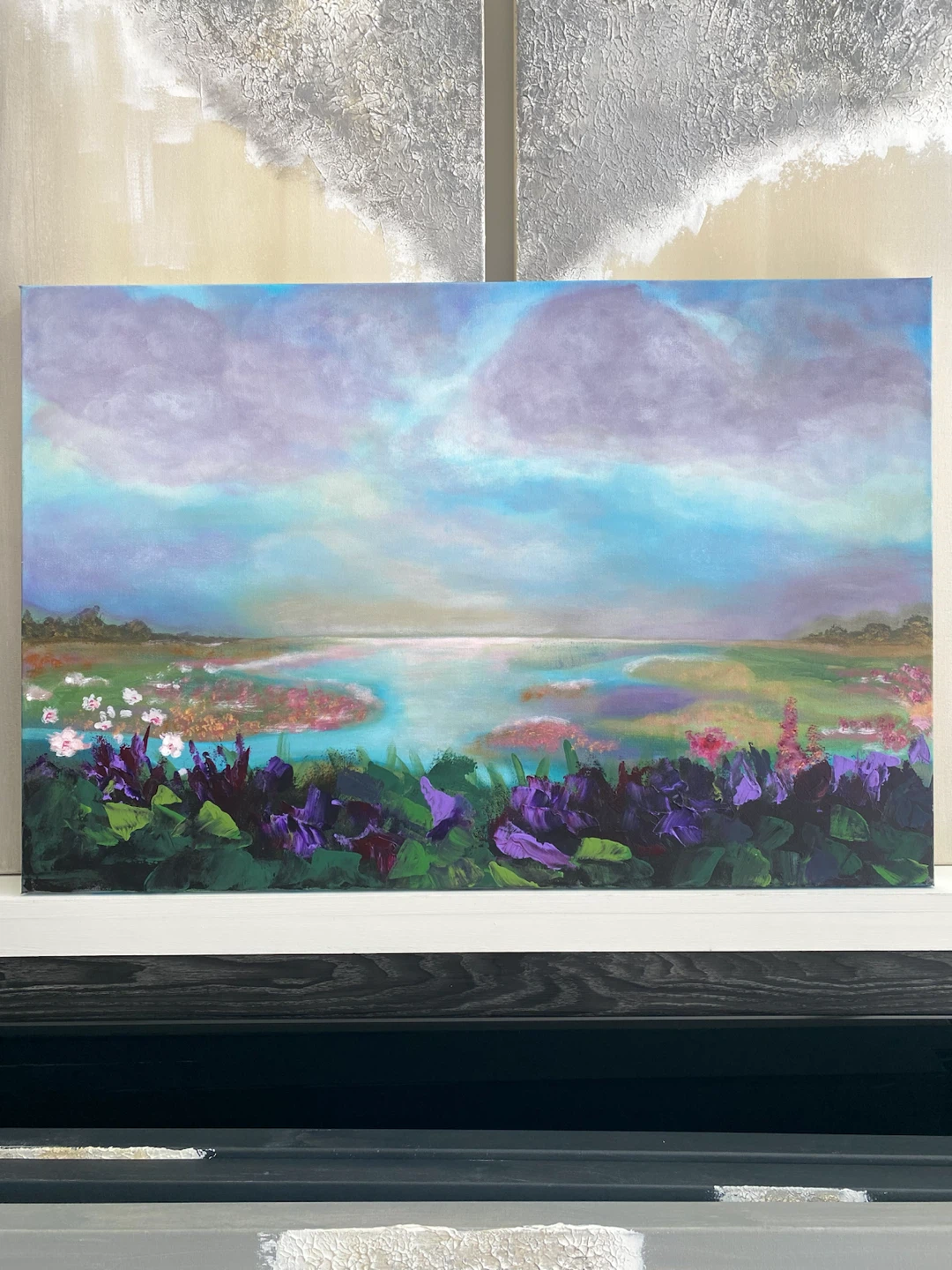 Original Painting Ethereal Abstract Floral Landscape Art - photo 3