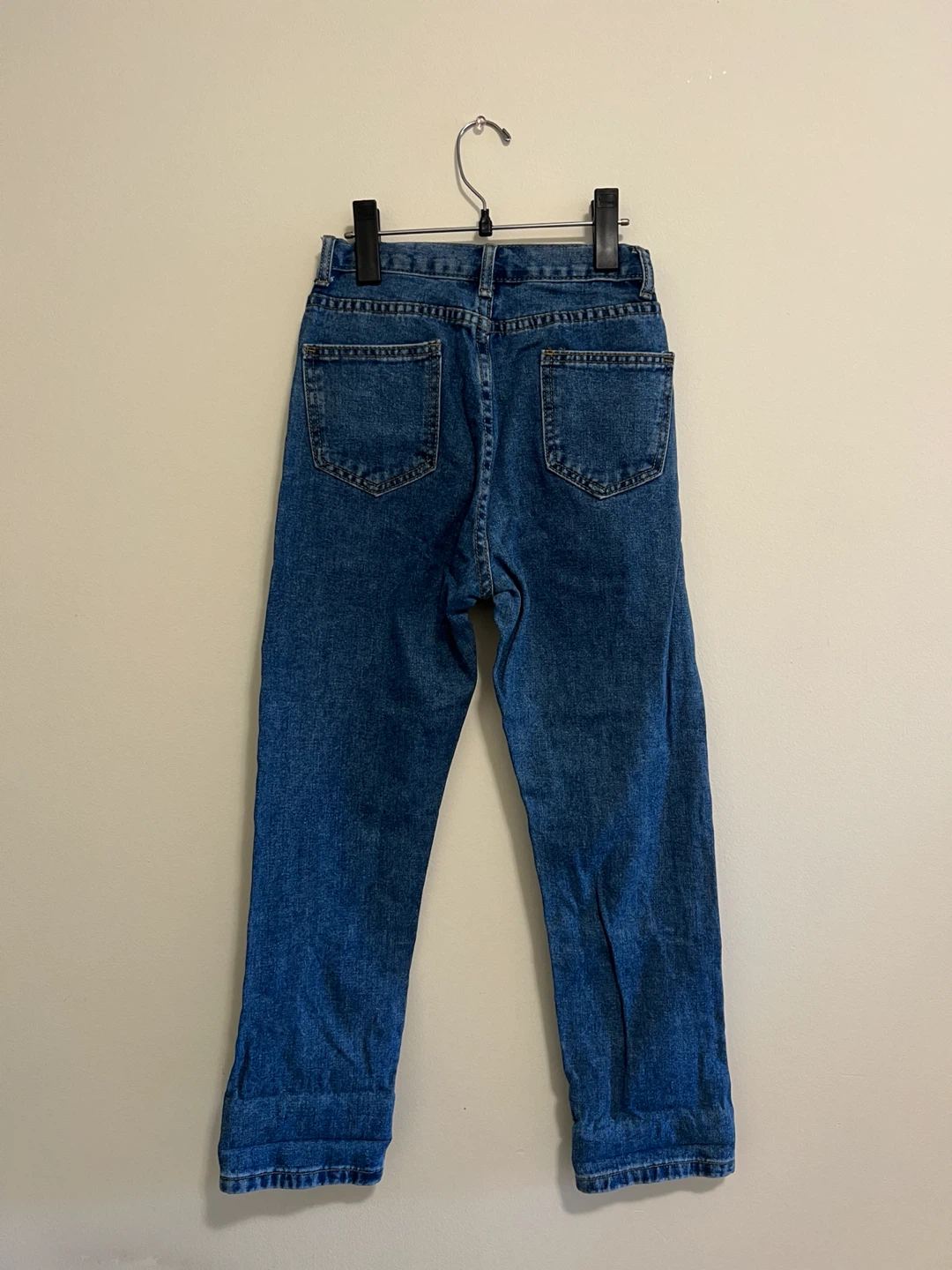 Blue straight leg denim jeans - photo 2