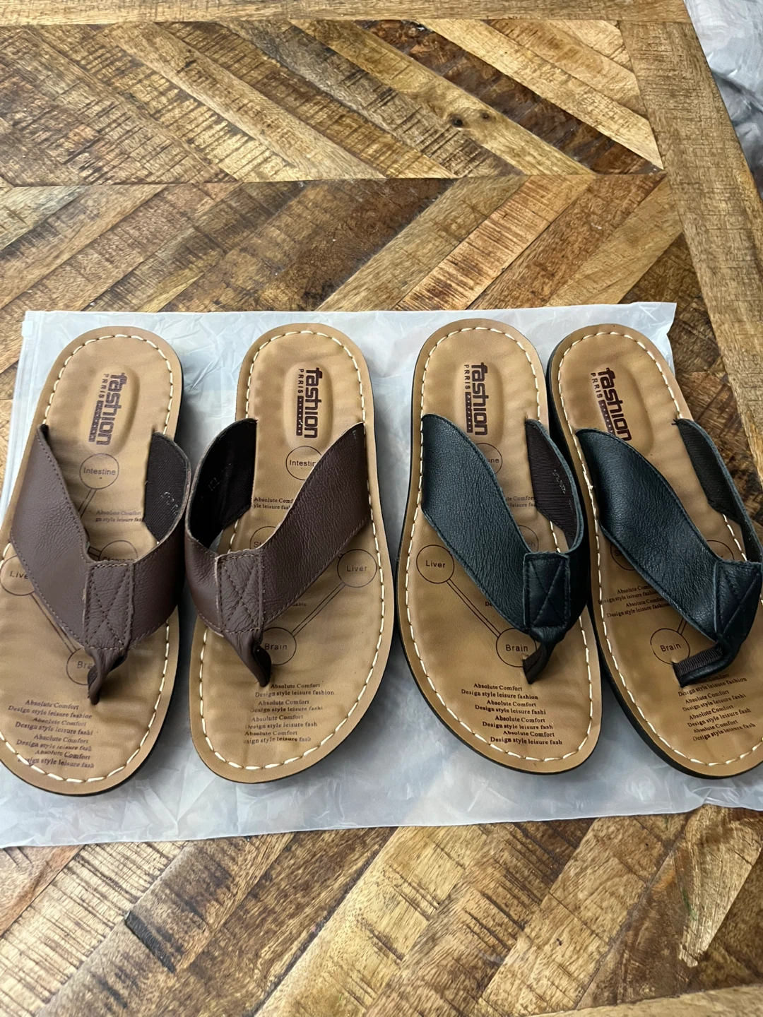Men’s reflexology flip flops