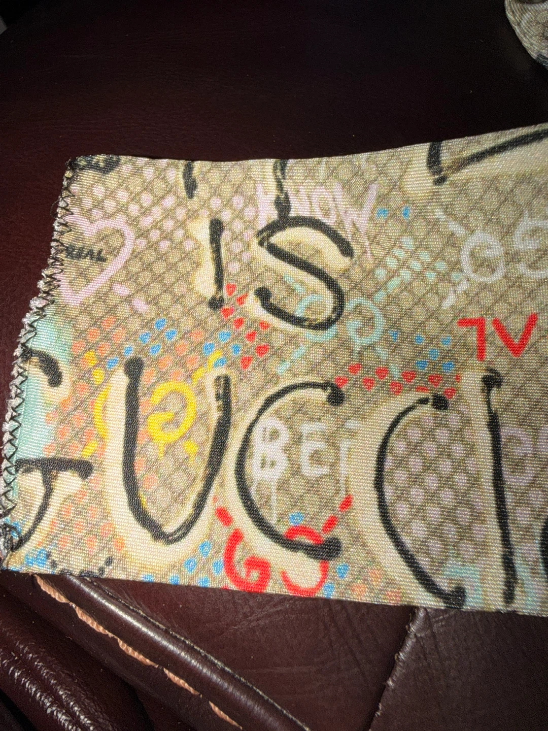 GG Inspired Life is Gucci Graffiti Print Silk Neck Tie Scarf EUC - photo 5
