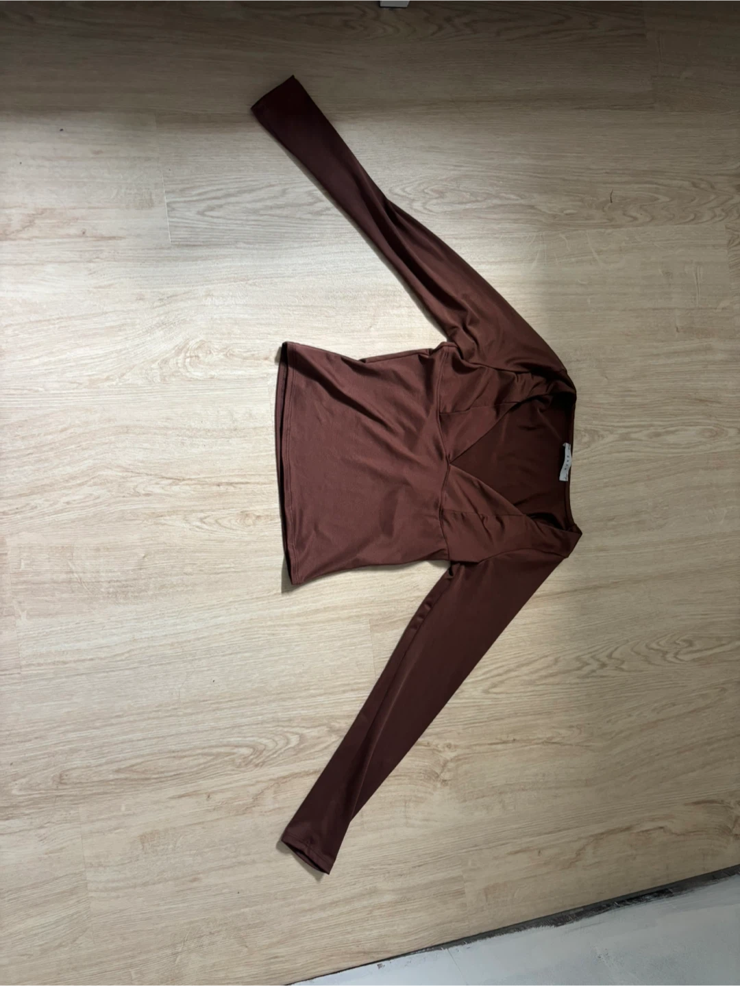 Gaze Brown Long Sleeve Top - Size 7