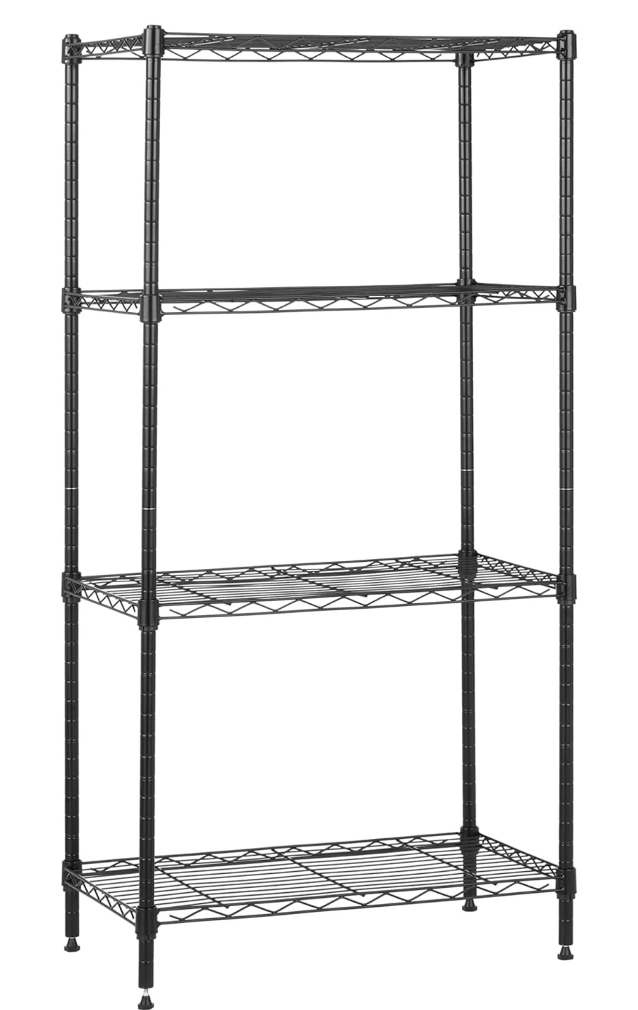 4-Tier Black Wire Shelving Unit - photo 2