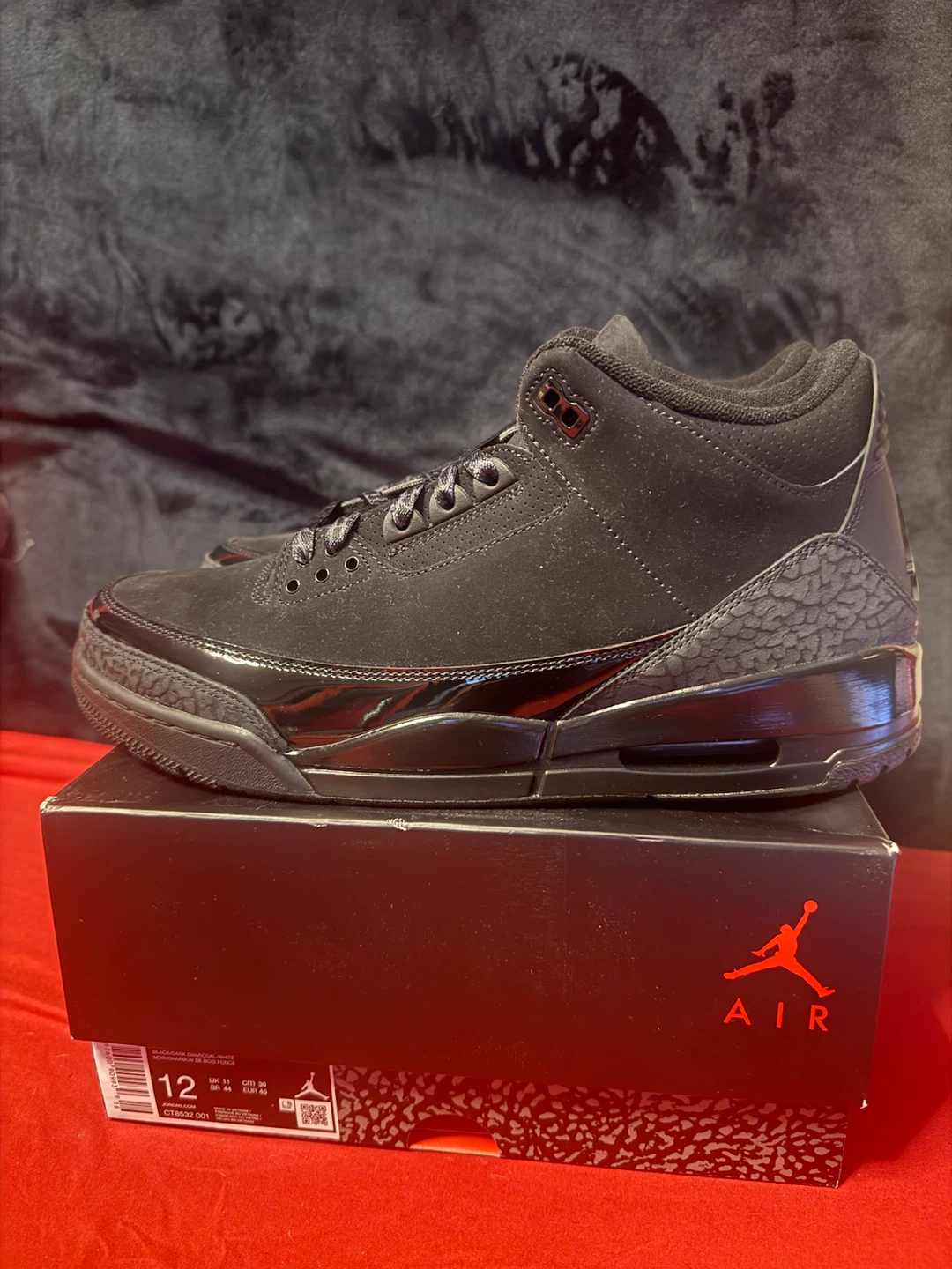 Air Jordan 3 Retro 'Black Cat' Size 12