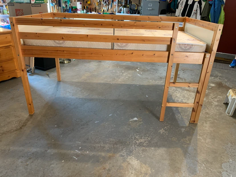 Ikea Loft single bed with new mattress