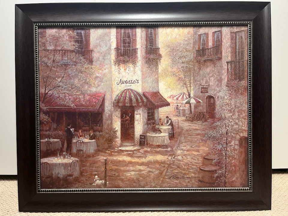 Large Framed “Angelo’s” Print by Ruane Manning - photo 2