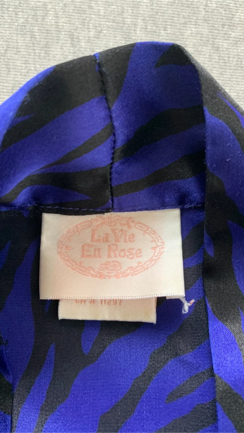 Purple Animal Print Robe - NEEDS MENDING - photo 3