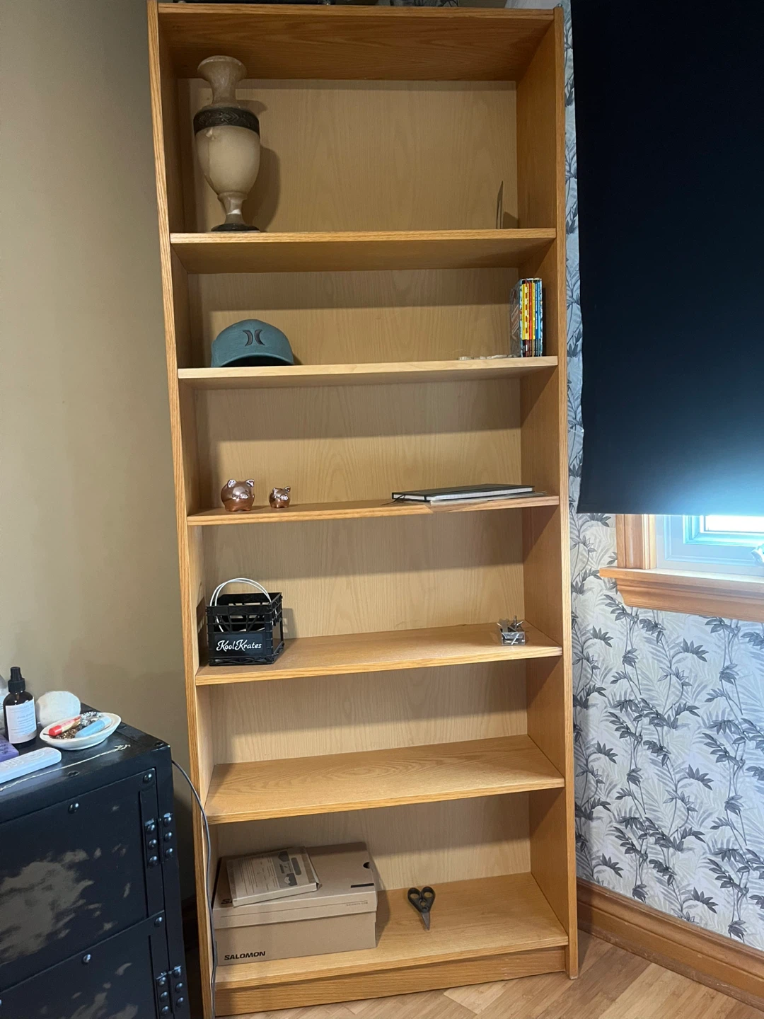 Wooden bookshelf