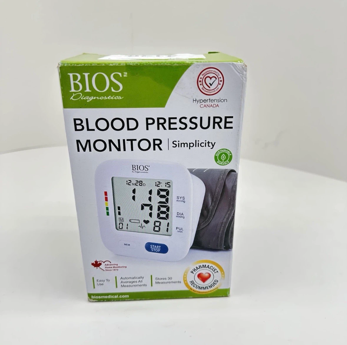 BIOS Diagnostics Blood Pressure Simplicity C$66.99